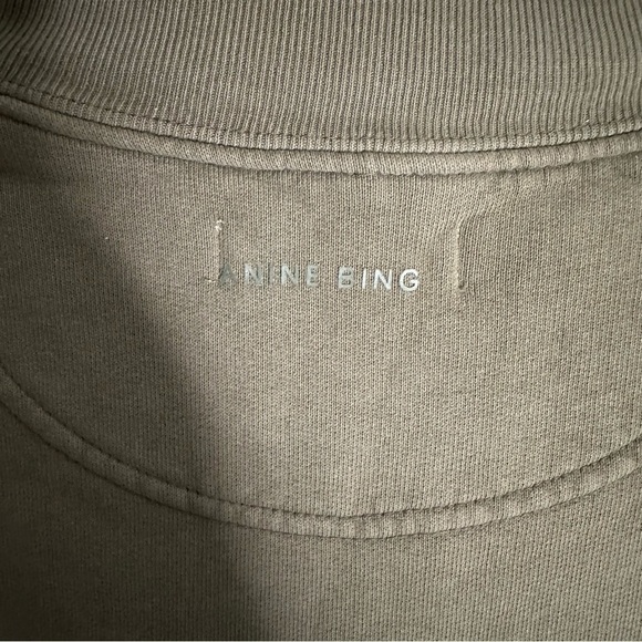 ANINE BING Cody Vintage Logo Sweatshirt Green SZ S - Picture 8 of 8